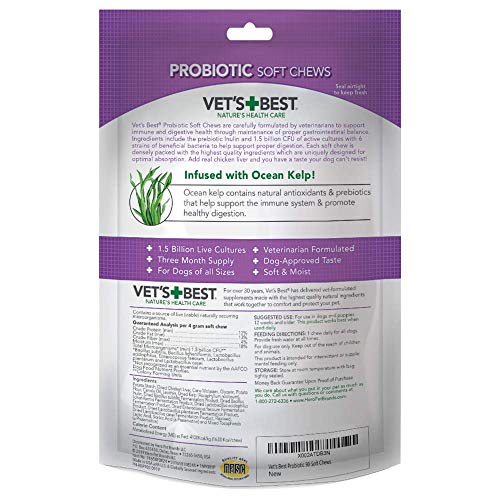 Probiotic Soft Chews Dog Supplement, 90 Day Supply E297736