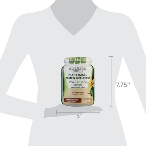 Plant-Based Protein Supplement, 2 lbs, Smooth Vanilla S170969