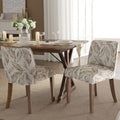 White Upholstered Dining Chairs Set of 2 with Cane Backs N18371