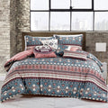 Teal Pink Southwestern Design Comforter Bedding Set Queen Size U2341