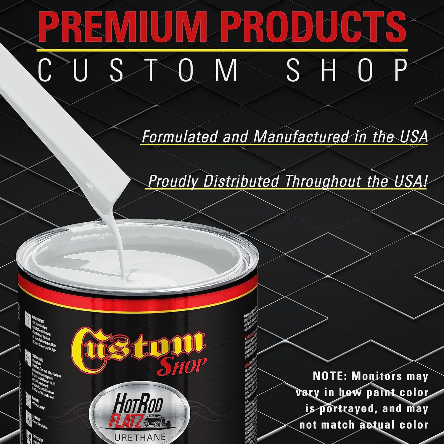 Alpine White Flat Matte Satin Urethane Auto Paint Quart Kit D5379