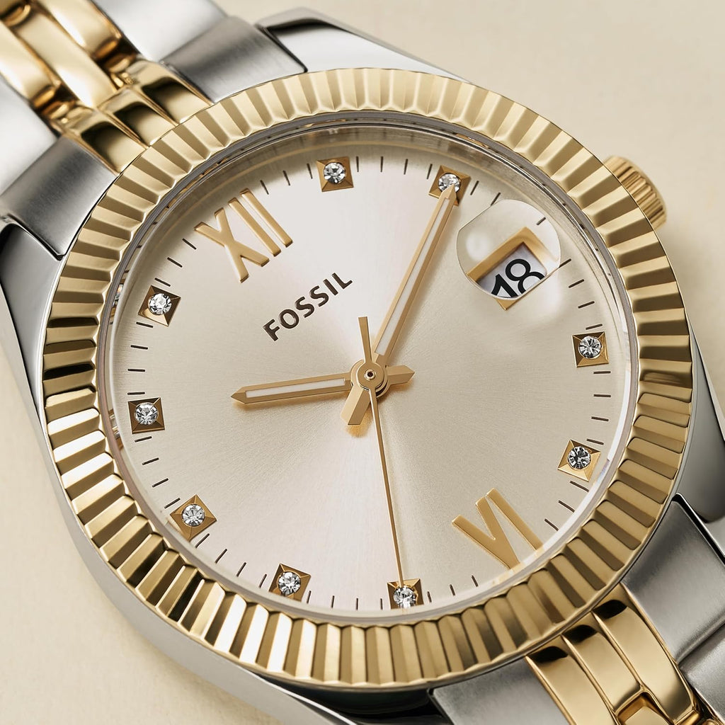 Gold Silver Stainless Steel Quartz Watch T573