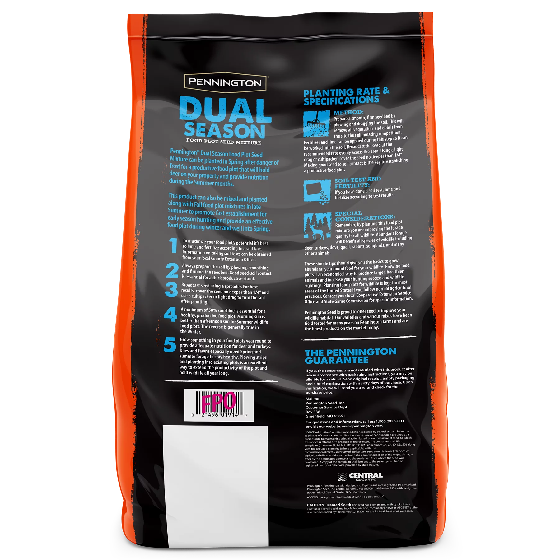 10 lb. Dual Season Food Plot Seed L34217