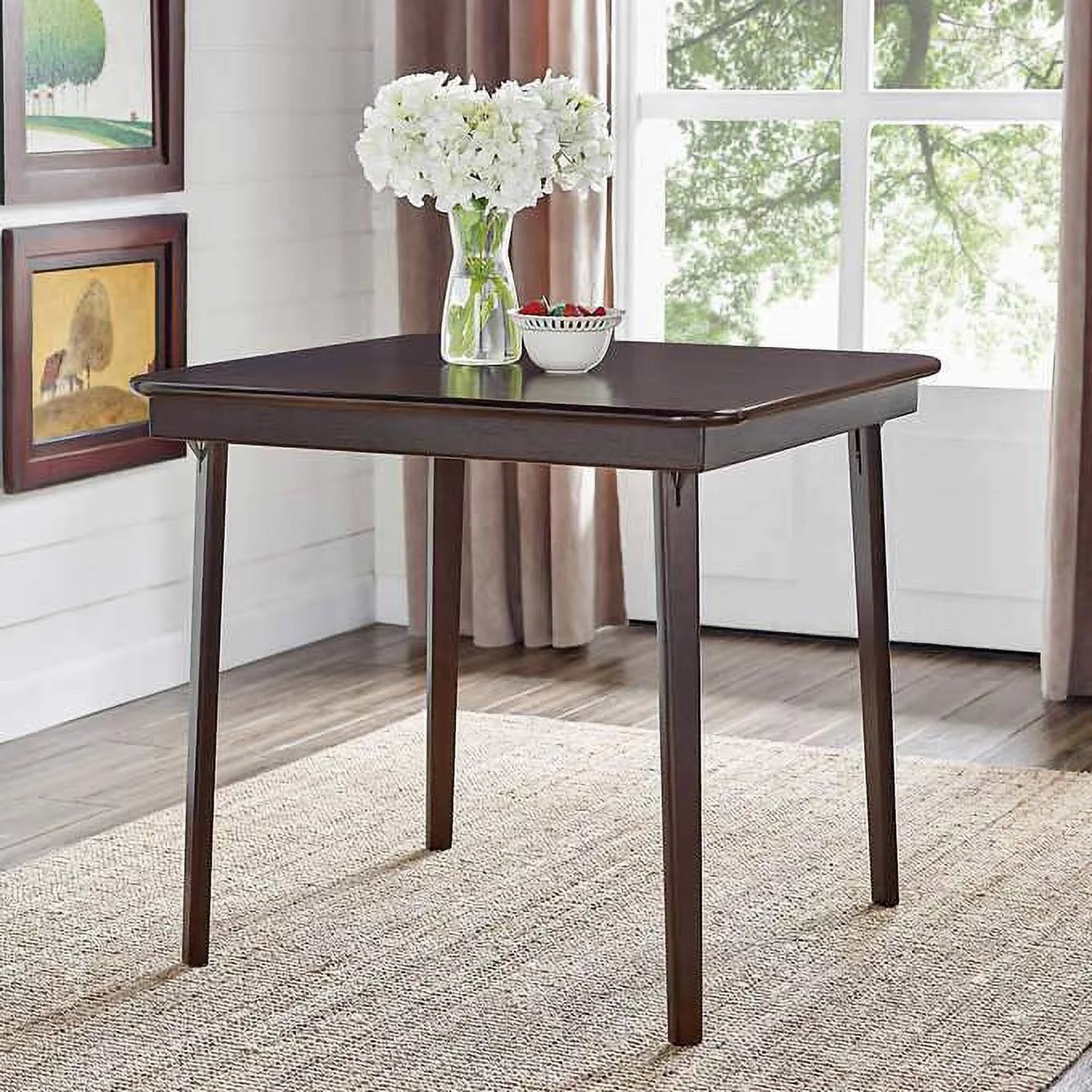 Brown Wood Folding Table U95135
