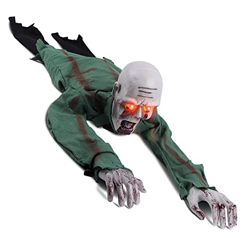 Scary Climbing Zombie Skeleton with Glowing Red Eyes and Creepy Sound R458773