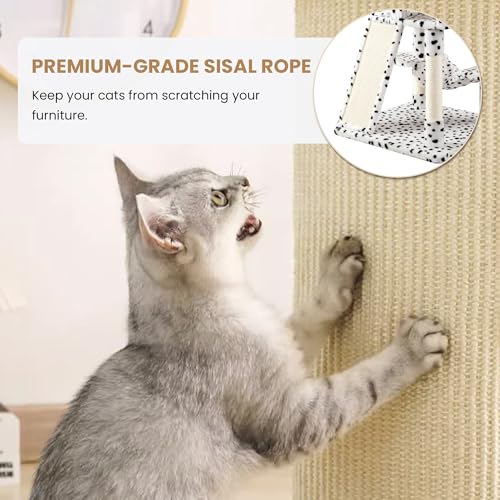 Grey Cat Tree with Sisal Scratching Posts Z437837