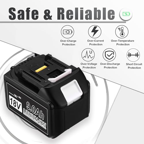 2 Packs 6000mAh 18V Battery with LED Indicator U95212