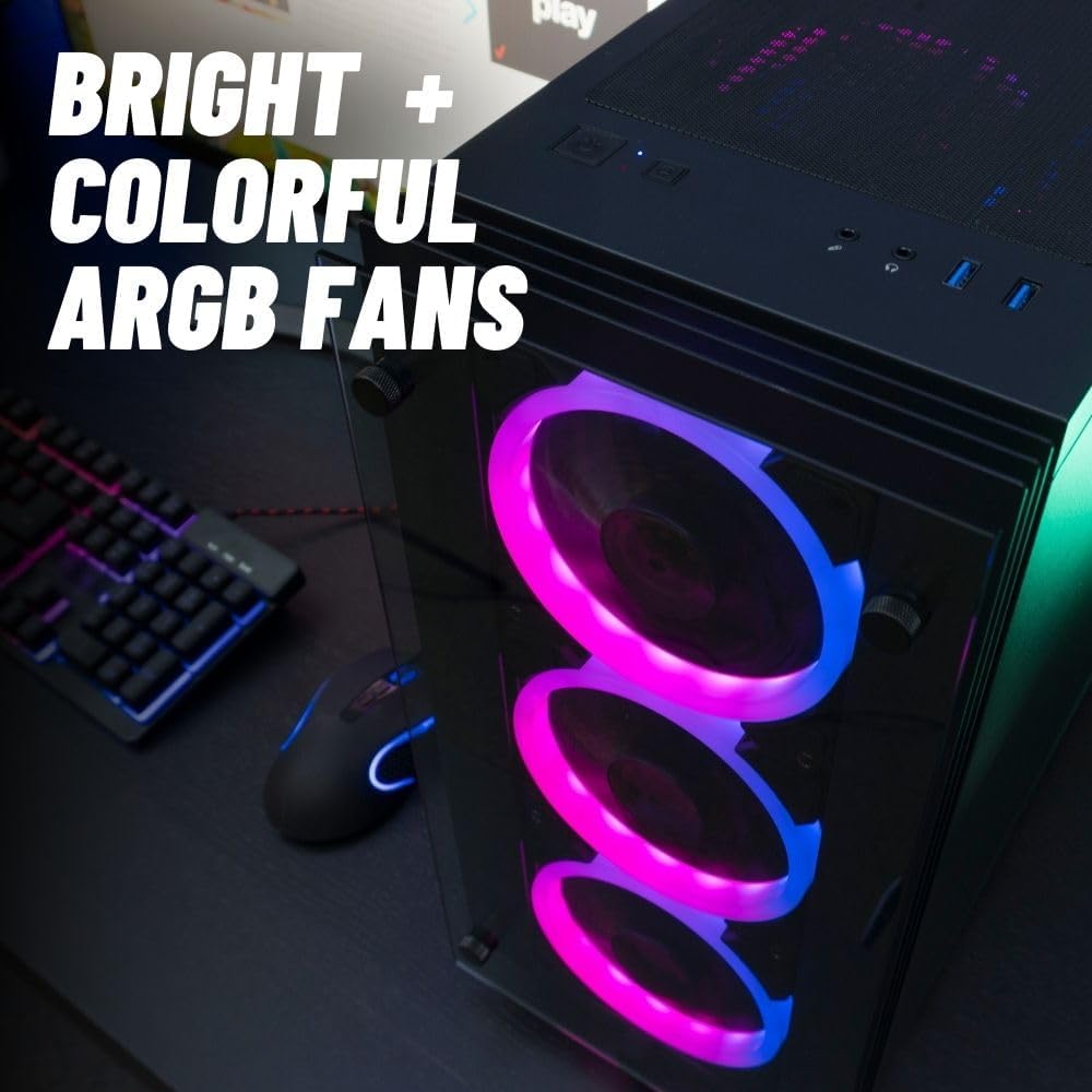 RTX 4060 Intel 20 Core i7-14700KF 32GB DDR5 RAM 512GB NVMe SSD 2TB HDD Windows 11 Liquid Cooled Gaming Desktop D475710