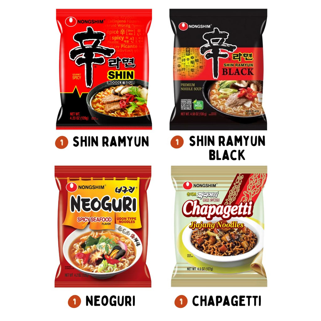 4.5 Ounce Pack of 4 Korean Ramen Variety Pack A844