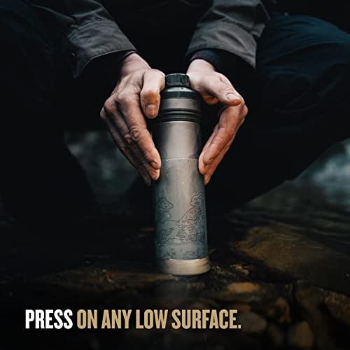16.9 oz Titanium Water Purifier Filter Bottle D831546