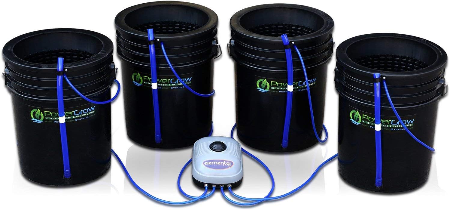 4 Pack 5 Gallon Hydroponic Bubbler Bucket Kit P877