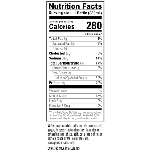 Chocolate Protein Shake, 20g Protein, 11.6 fl oz, Pack of 12 W470046