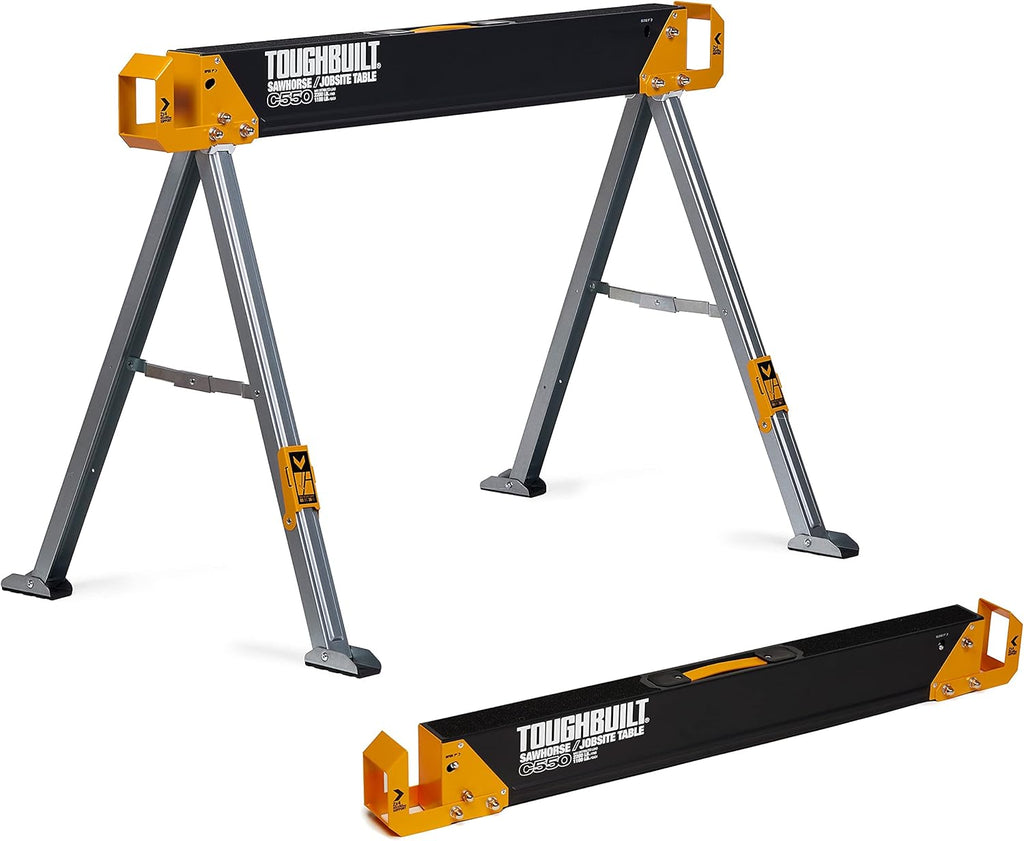 Folding Sawhorse/Jobsite Table, 100% High Grade Steel, 41.5-Inch W150