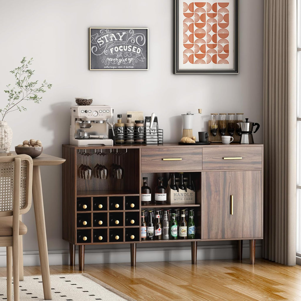 52" Rustic Wine Bar Cabinet N532