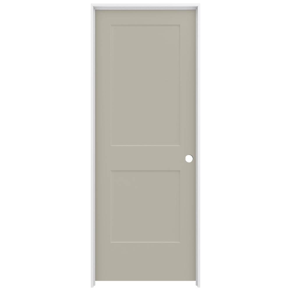 30 in. x 80 in. Desert Sand Left-Hand Smooth Solid Core Molded Composite MDF Single Prehung Interior Door C5330