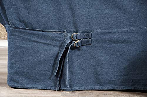 Blue Cotton Denim Sofa Slipcover X673443
