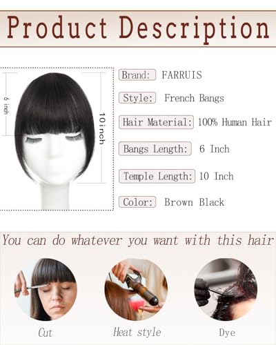100% Real Human Hair Wispy Bangs Light Brown N654