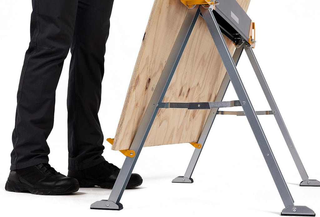 Folding Sawhorse/Jobsite Table, 100% High Grade Steel, 41.5-Inch W150