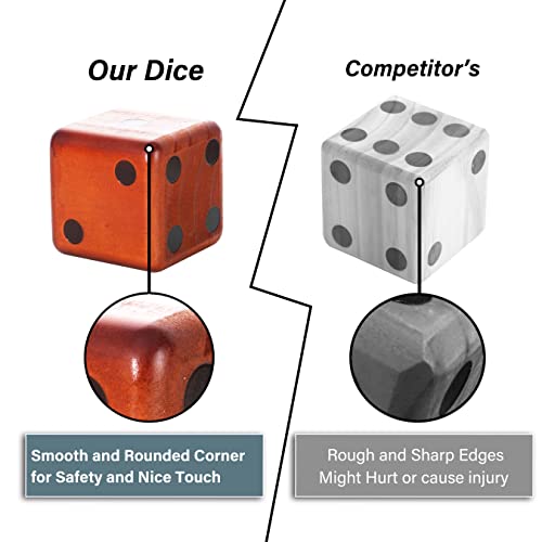 Giant Wooden Yard Dice, Set of 6 E19447
