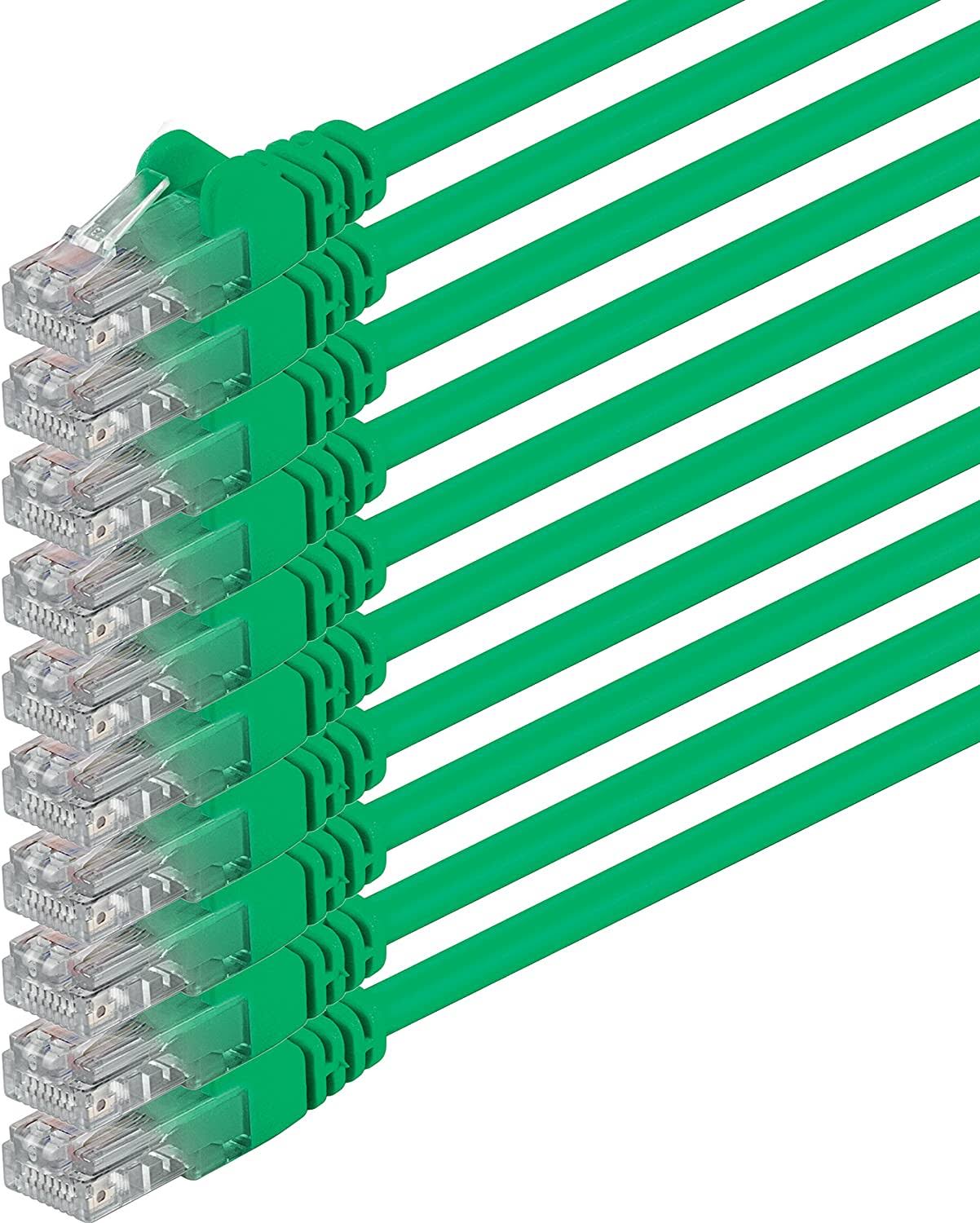 Green 0.5m 10 Pieces Ethernet LAN Network Cable RJ45 UTP Cat.5 M49611