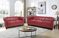 Green Velvet Chesterfield Sofa and Club Chair Set Z5605