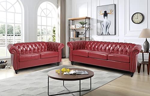 Green Velvet Chesterfield Sofa and Club Chair Set Z5605