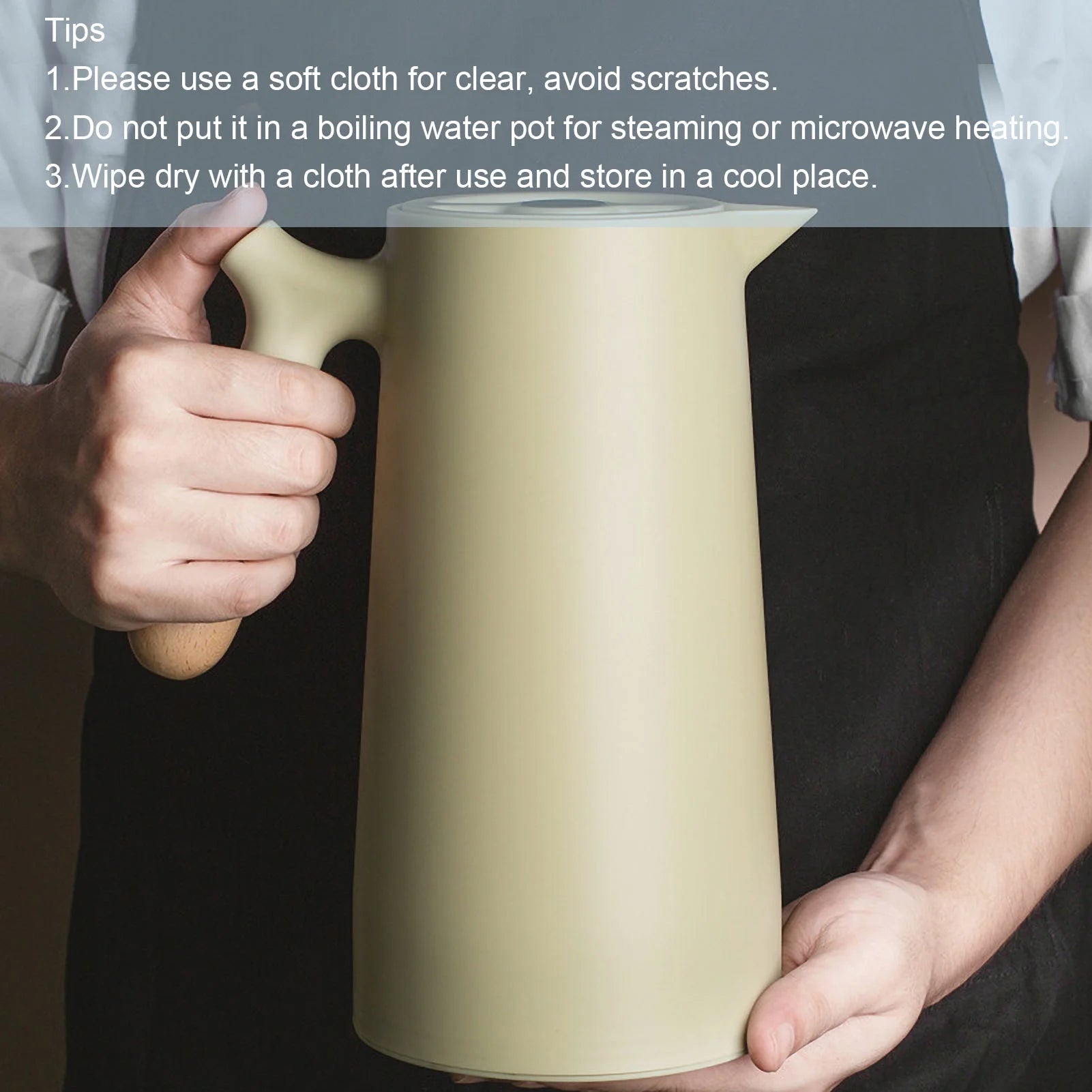 Large Thermal Coffee Carafe Double Walled Glass Liner Insulation Pot L68323