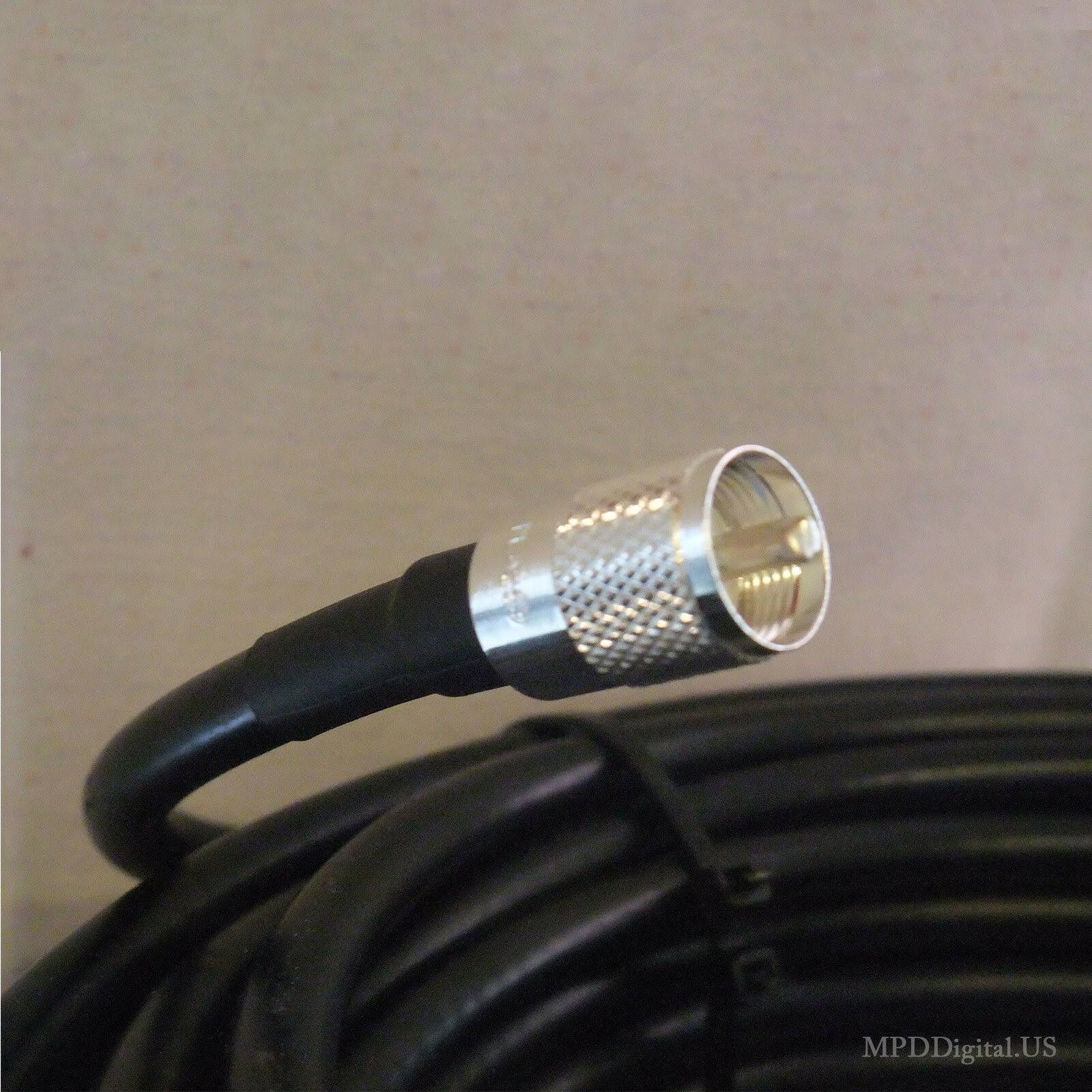 LMR-400 Coax Cable with Pl259 UHF Male Connectors (25ft) G723