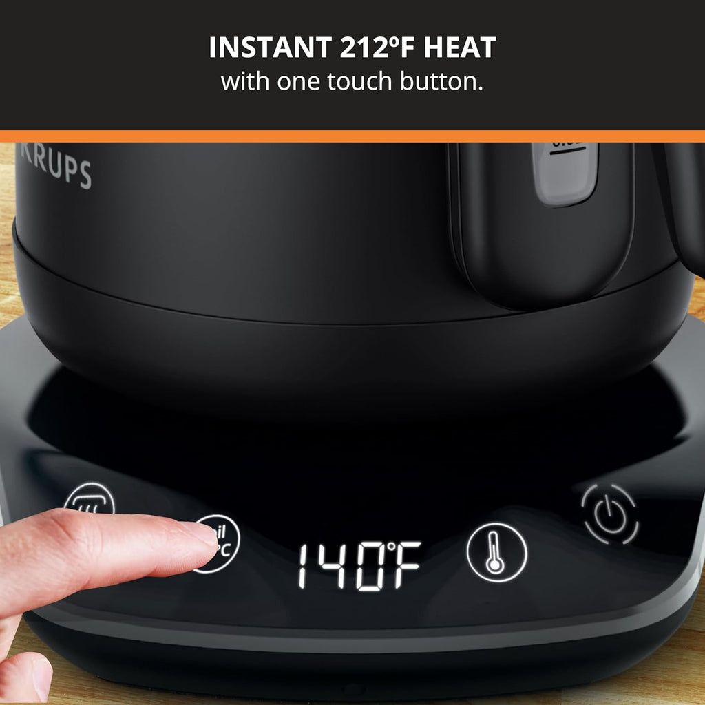 Black Stainless Steel Gooseneck Electric Kettle 1 Liter Y1294