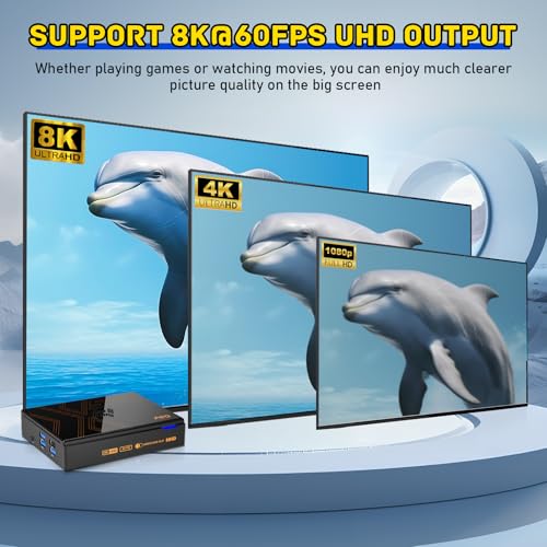 Retro Game Console with 16000+ Games, 8K UHD Output, Wireless Controllers H80803