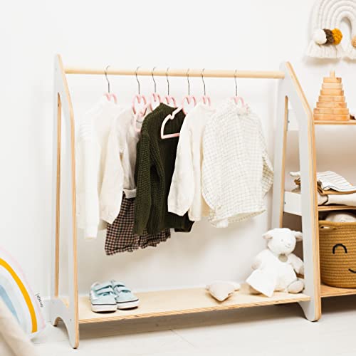 Dark Walnut Wooden Clothing Rack X6834