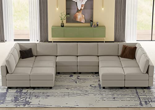 Oversized Modular U Shaped Sectional Sofa with Storage Velvet Black I463430