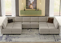 Oversized Modular U Shaped Sectional Sofa with Storage Velvet Black I463430