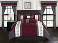 Red Queen Size 20 Piece Microfiber Comforter Set M254