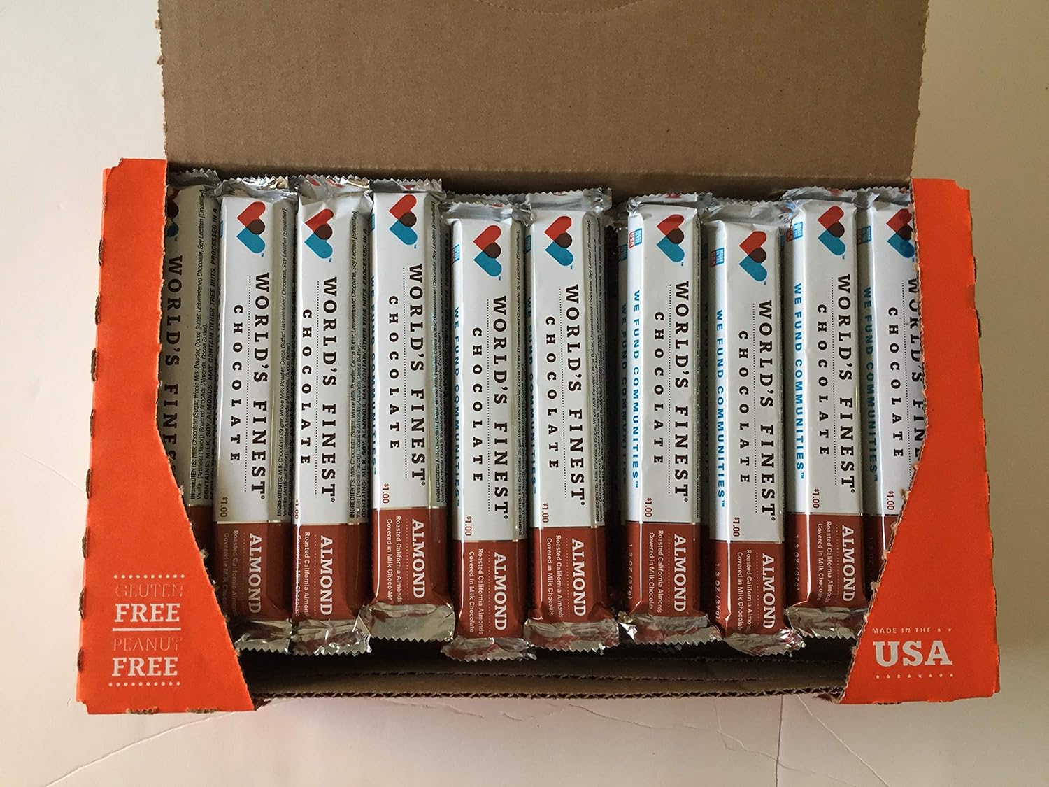 60 Bars Milk Chocolate With Almonds B10609