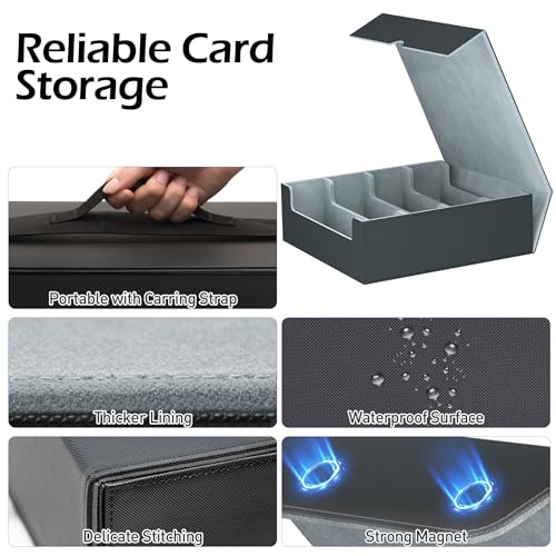 4-Row Trading Card Storage Box with 50 Sleeves & 24 Dividers H51891