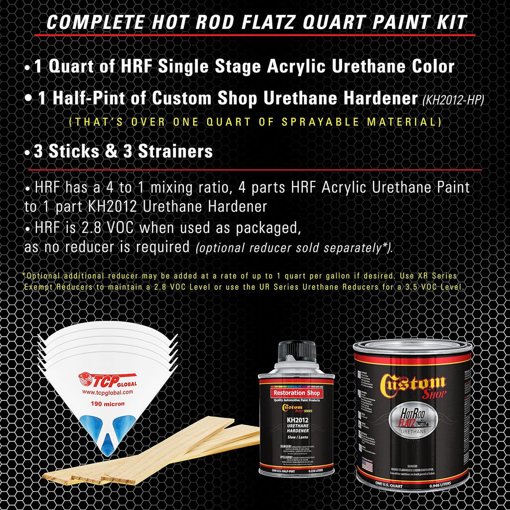 Alpine White Flat Matte Satin Urethane Auto Paint Quart Kit D5379