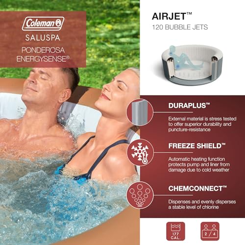 Black Round Inflatable Hot Tub with Insulated Cover Q1765
