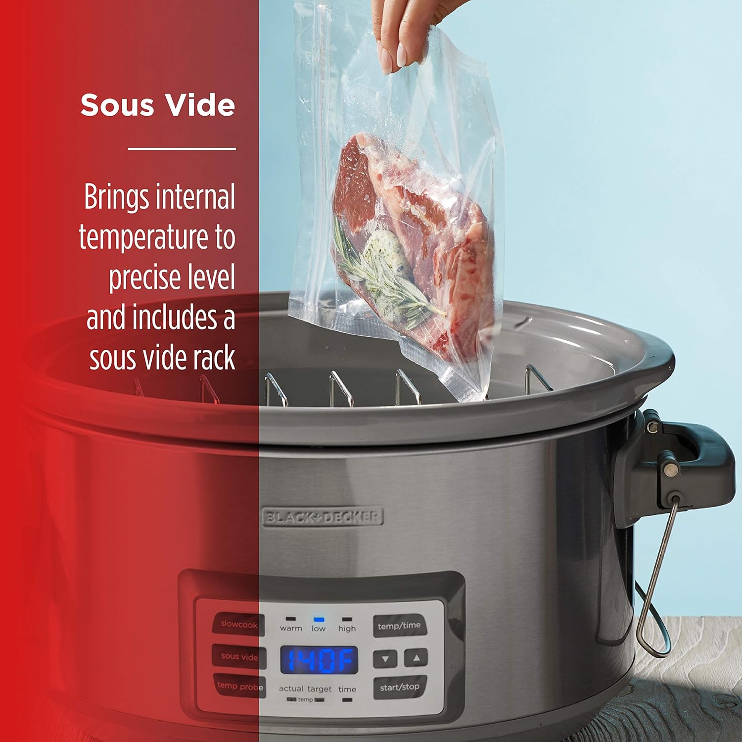 7-Quart Digital Slow Cooker with Locking Lid D12238