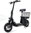 400W Motor 12" Pneumatic Tire Foldable Electric Scooter with Seat N957