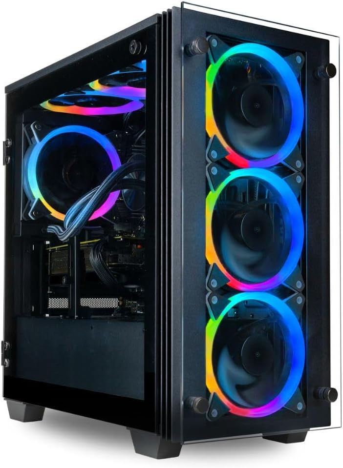 RTX 4060 Intel 20 Core i7-14700KF 32GB DDR5 RAM 512GB NVMe SSD 2TB HDD Windows 11 Liquid Cooled Gaming Desktop D475710