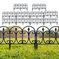 Black Plastic Garden Fence 13 inch High 10 Pack Q960760