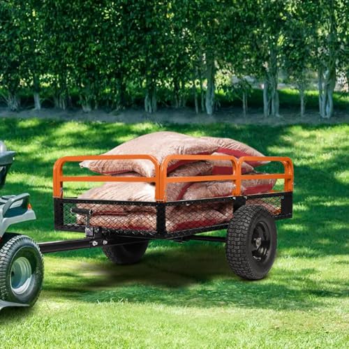 Heavy Duty Steel Dump Cart 1600LB Capacity with Dual Dumping Modes X2359