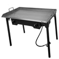 Folding Two Burner Cast Iron Stove with Stainless Steel Griddle V874218