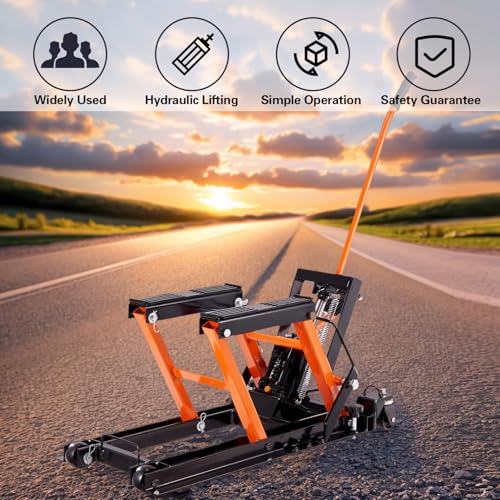 1500 LBS Hydraulic Scissor Motorcycle Jack Stand with 4 Wheels I48004