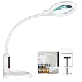 5X Magnifying Glass with Light and Clamp, Flexible Gooseneck LED Desk Lamp A198897