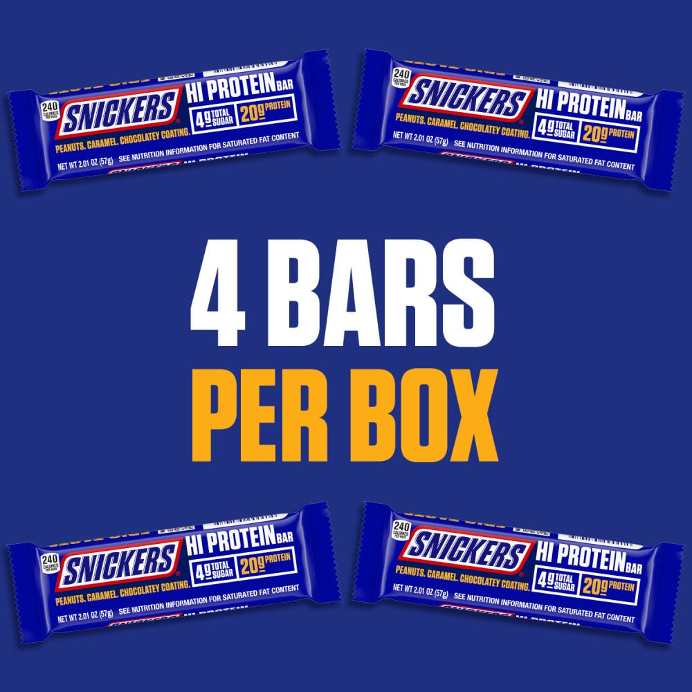 Peanut & Caramel Hi Protein Bar, 8.04 oz, 4 ct Box P1869
