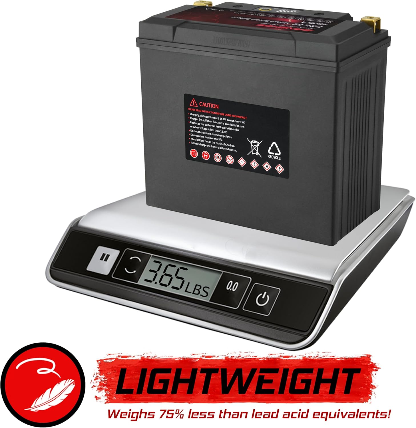 Lithium Motorcycle Powersport Battery YTX20L-BS 12.8V 18AH 550 CCA with BMS N6737