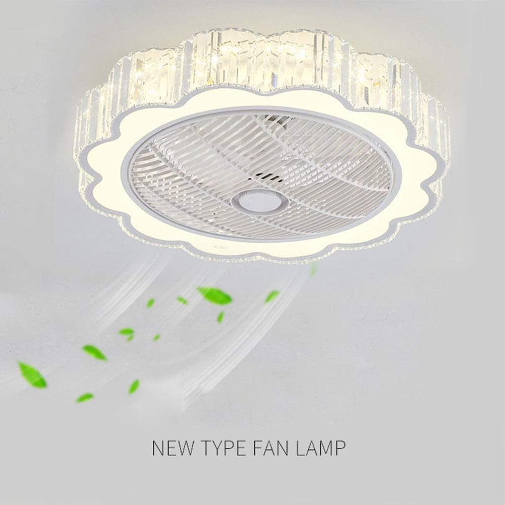 23" Ceiling Fan with Lights, Acrylic LED Ceiling Fan with Remote Control White B13642