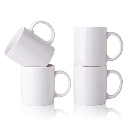 12 OZ White Ceramic Sublimation Mugs Set of 4 E5019
